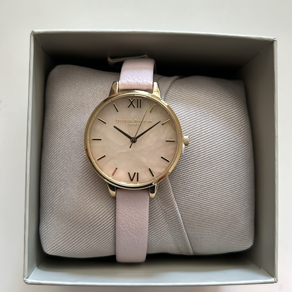 Olivia Burton Blush leather gold women’s watch - Picture 1 of 3